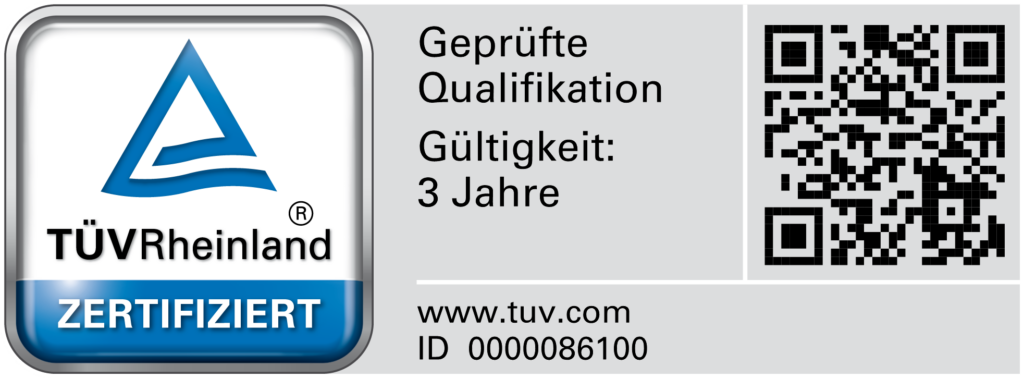 TÜV Rheinland zertifiziert